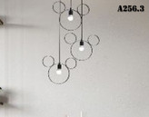 لوستر آویز مدرن فلزی با طراحی مینیمال و نوردهی شیک برای منزل و محل کار کد A-256/3
