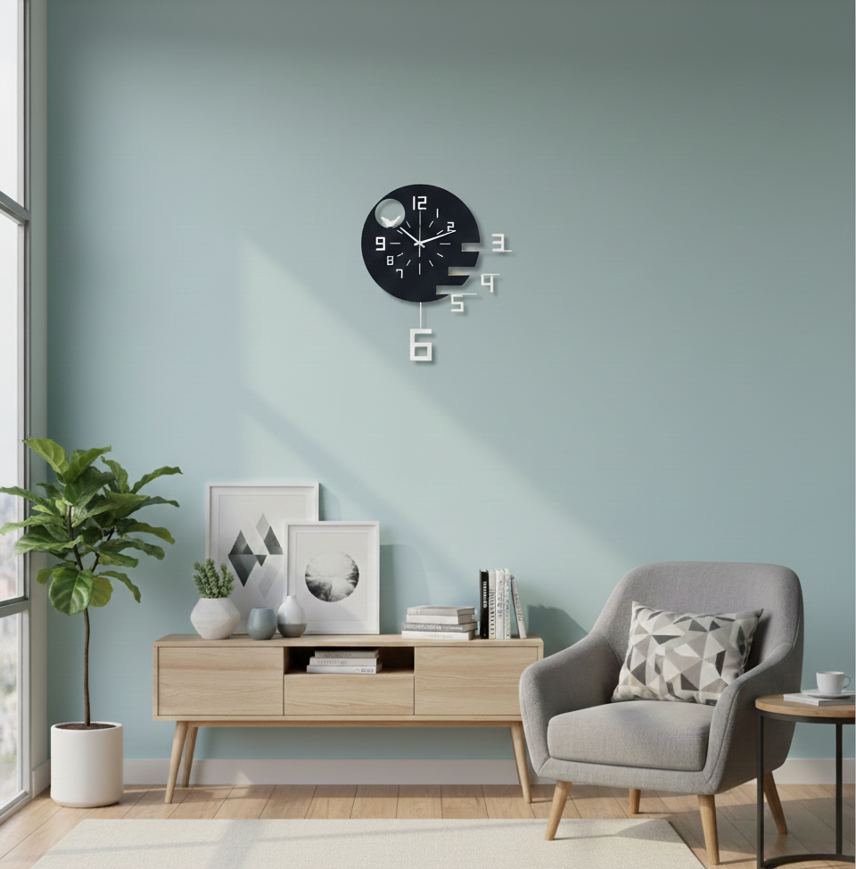 ساعت دیواری فلزی مدرن کد H-288