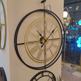 ساعت دیوای فلزی مدرن با موتور تایوانی آرام گرد کد H-245