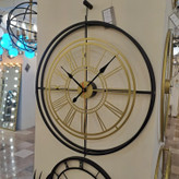 ساعت دیوای فلزی مدرن با موتور تایوانی آرام گرد کد H-245