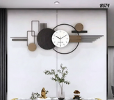 ساعت دیوای فلزی مدرن با موتور تایوانی آرام گرد کد H-574