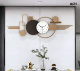 ساعت دیوای فلزی مدرن با موتور تایوانی آرام گرد کد H-574