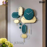 ساعت دیوای فلزی مدرن با موتور تایوانی آرام گرد کد H-580
