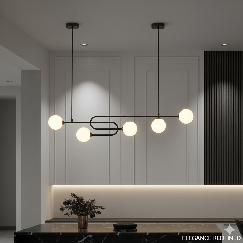 لوستر مولکولی مدرن طرح کانتری مناسب دکوراسیون داخلی با طراحی خاص کد K-139/5
