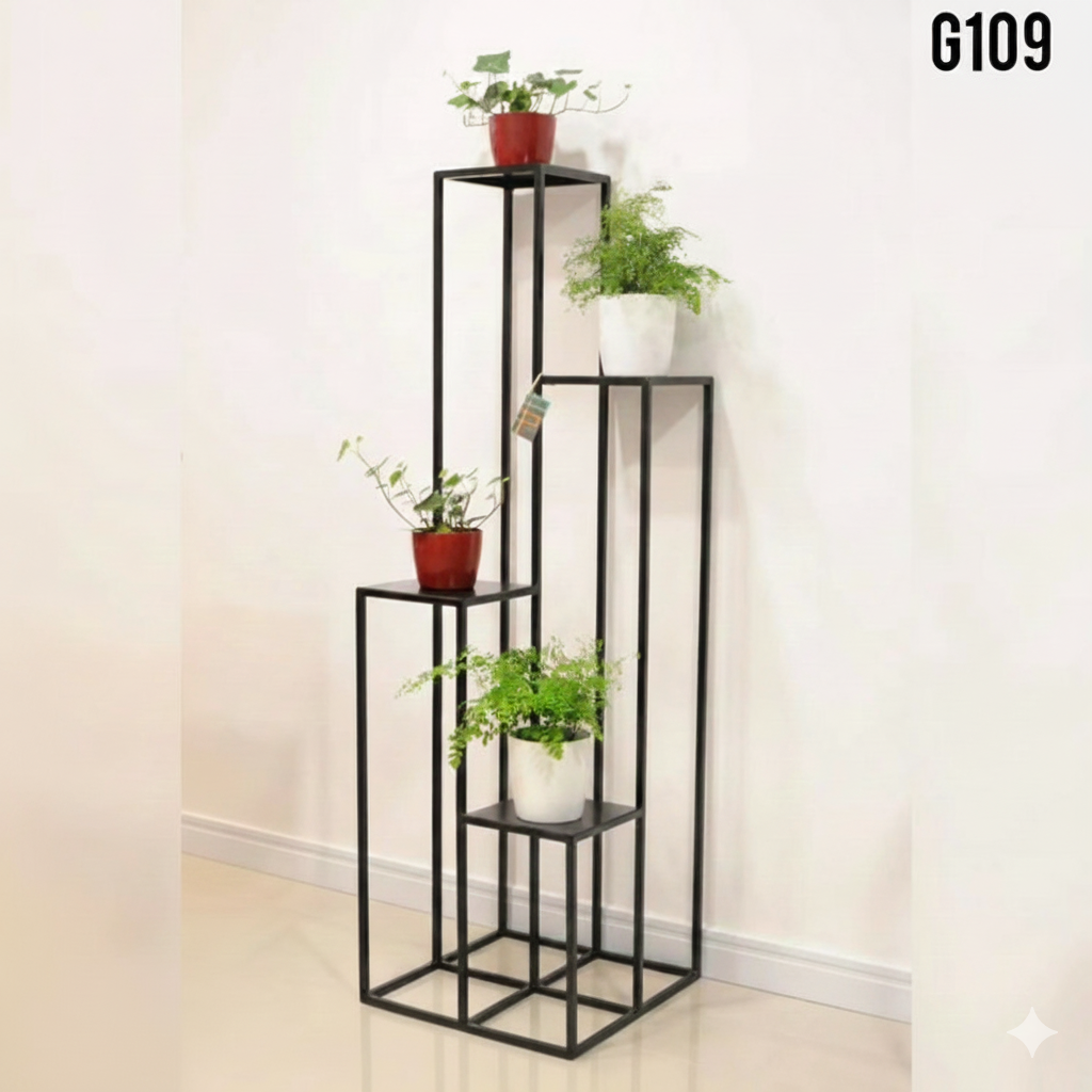استند گل فلزی مدرن مناسب گلدان آپارتمانی کد G-109