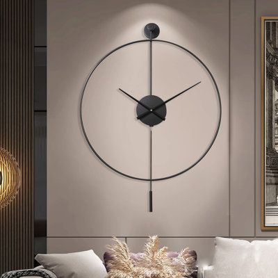 ساعت دیواری مدرن مناسب دکوراسیون مدرن با موتور تایوانی آرام گرد کد H-178